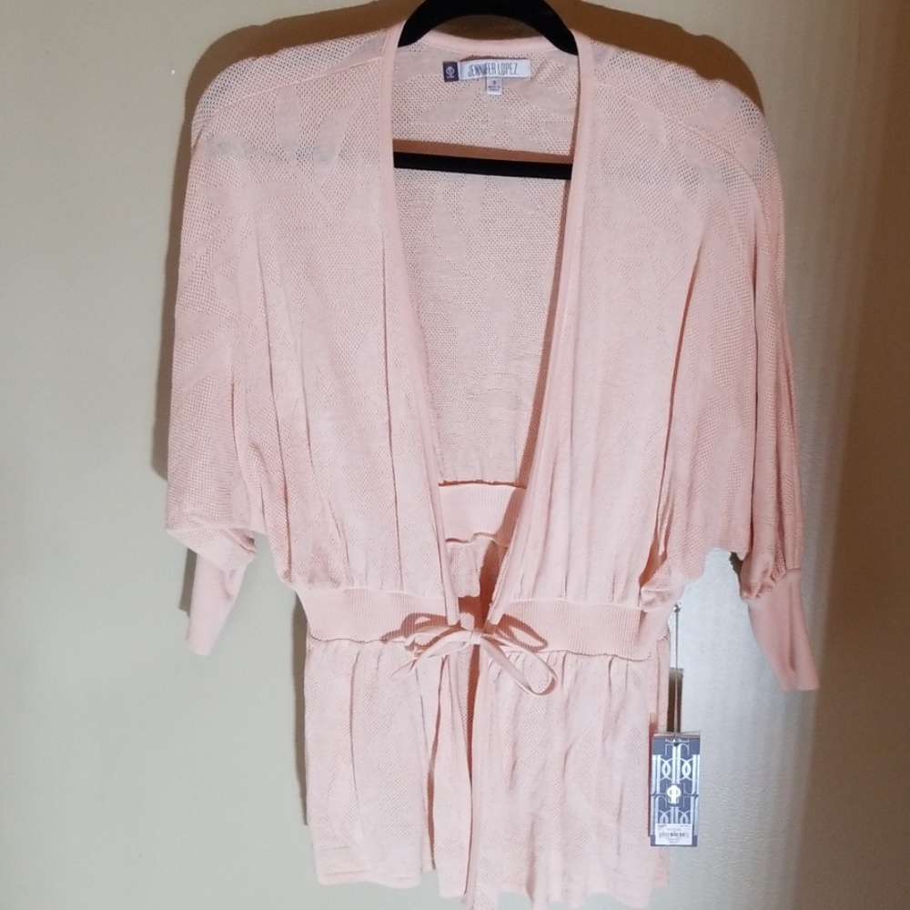 Cute, tie front sweater